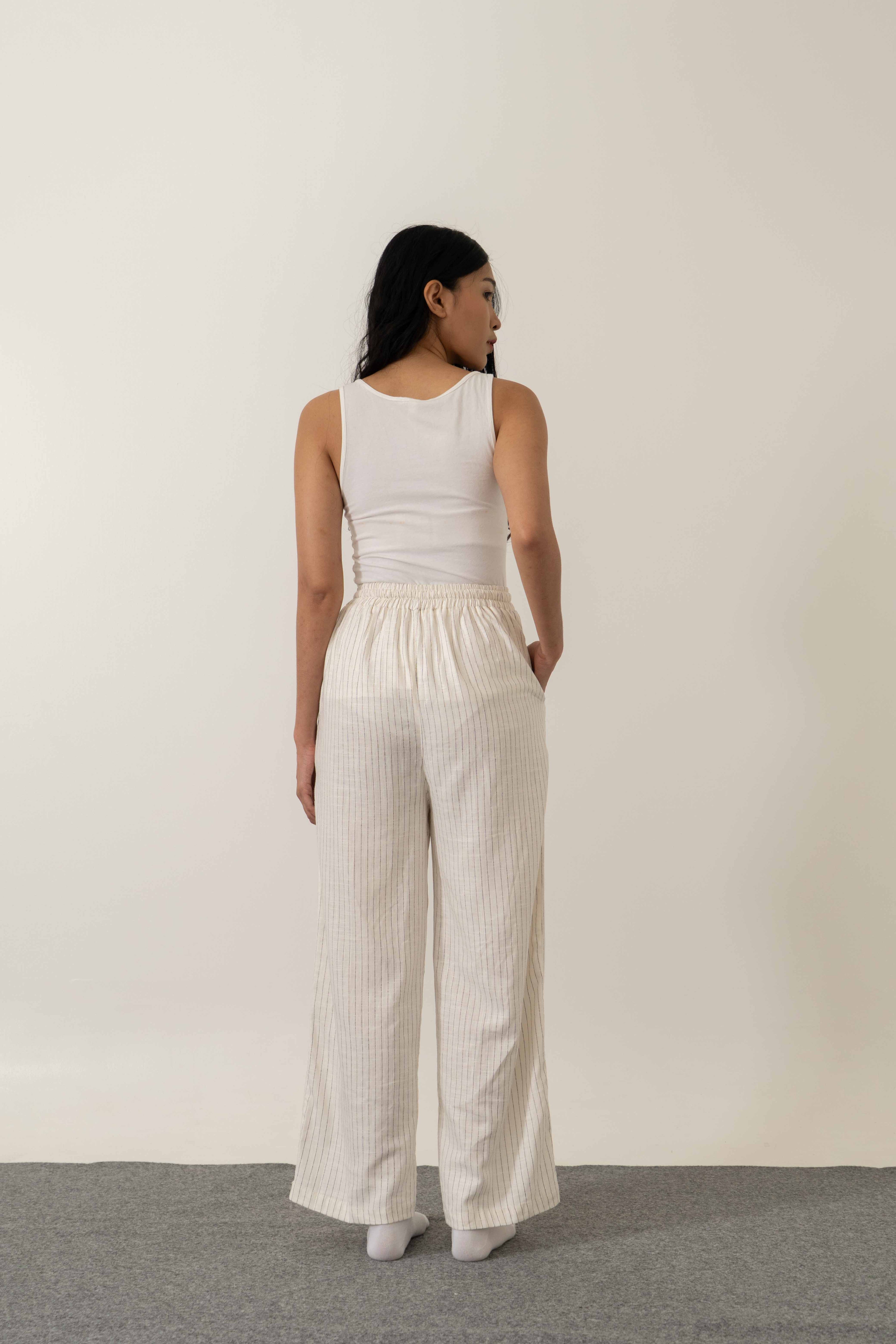 Locy Linen Striped Pants