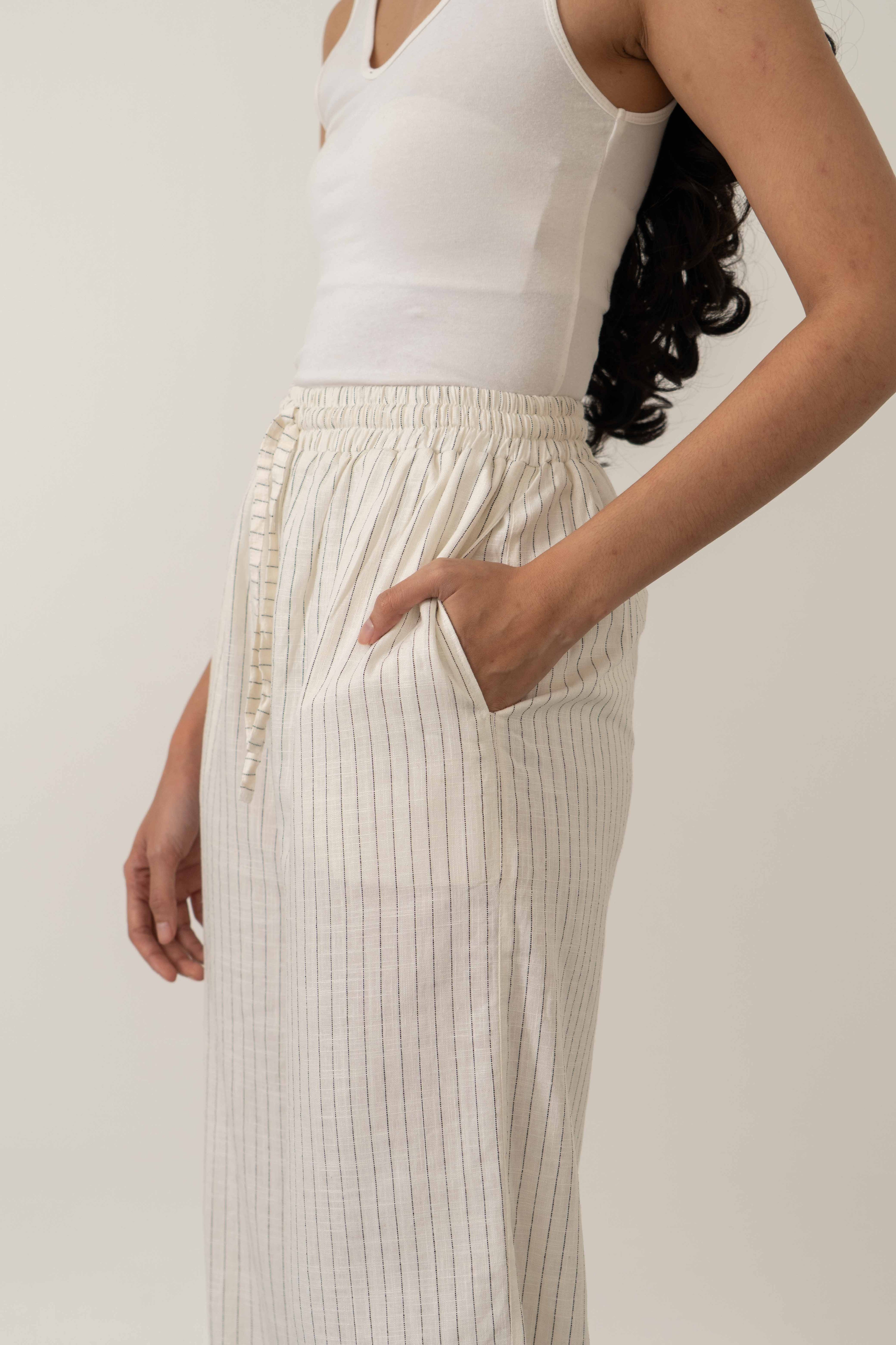Locy Linen Striped Pants