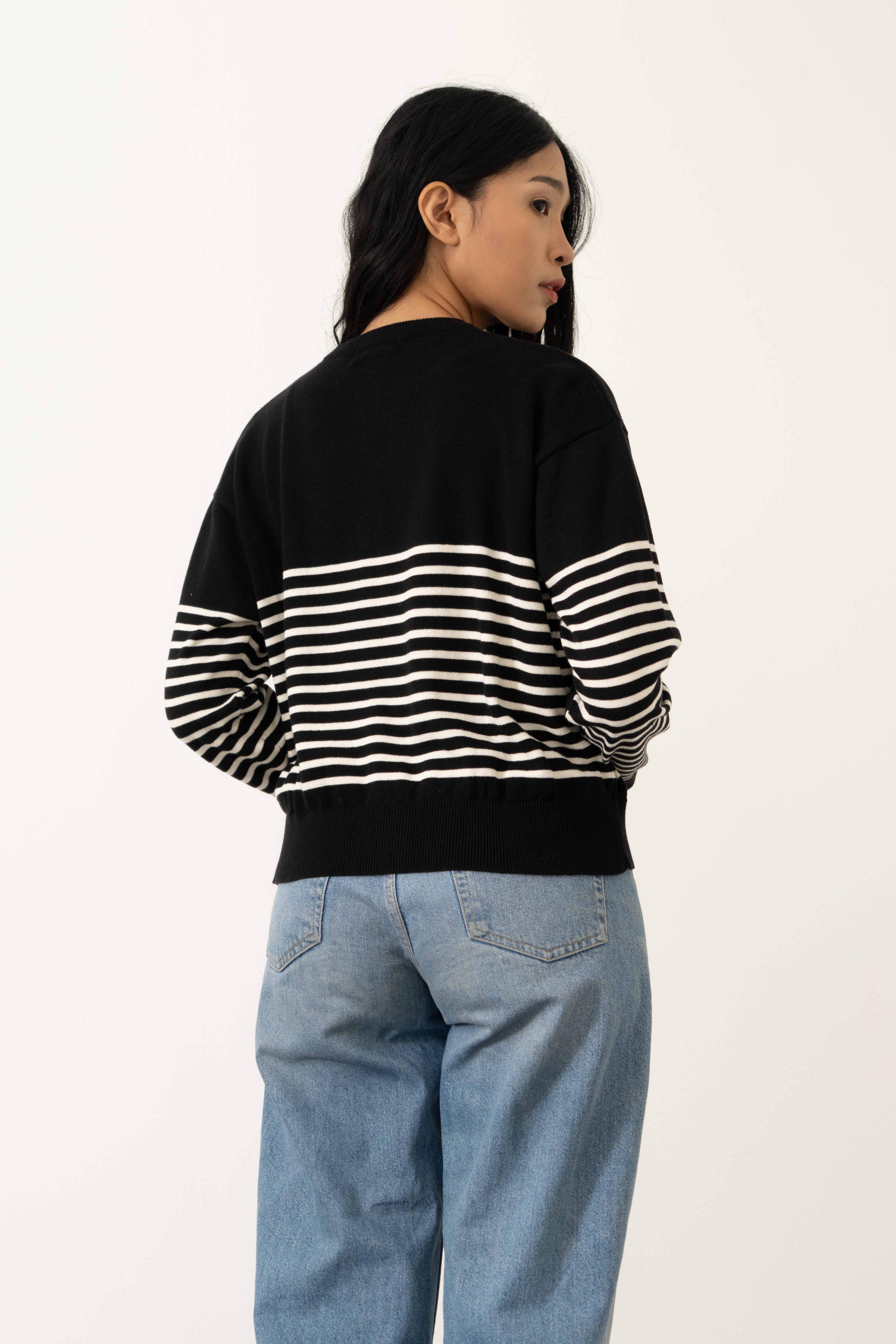 Basic Striped Cardigan